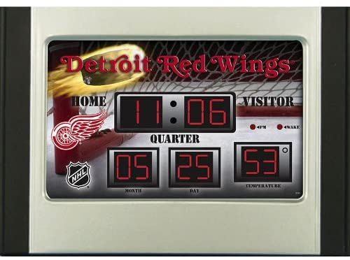 Detroit Redwings Scoreboard Desk Clock