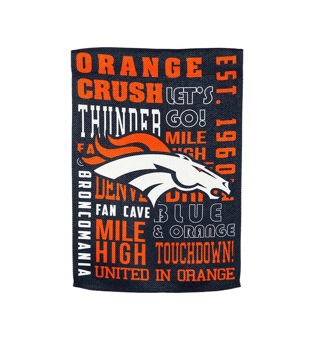 Double-Sided Denver Broncos Fan Rules Suede House Flag