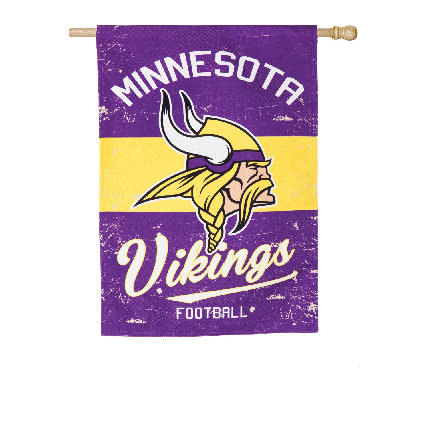 Vintage Linen Flag Minnesota Vikings