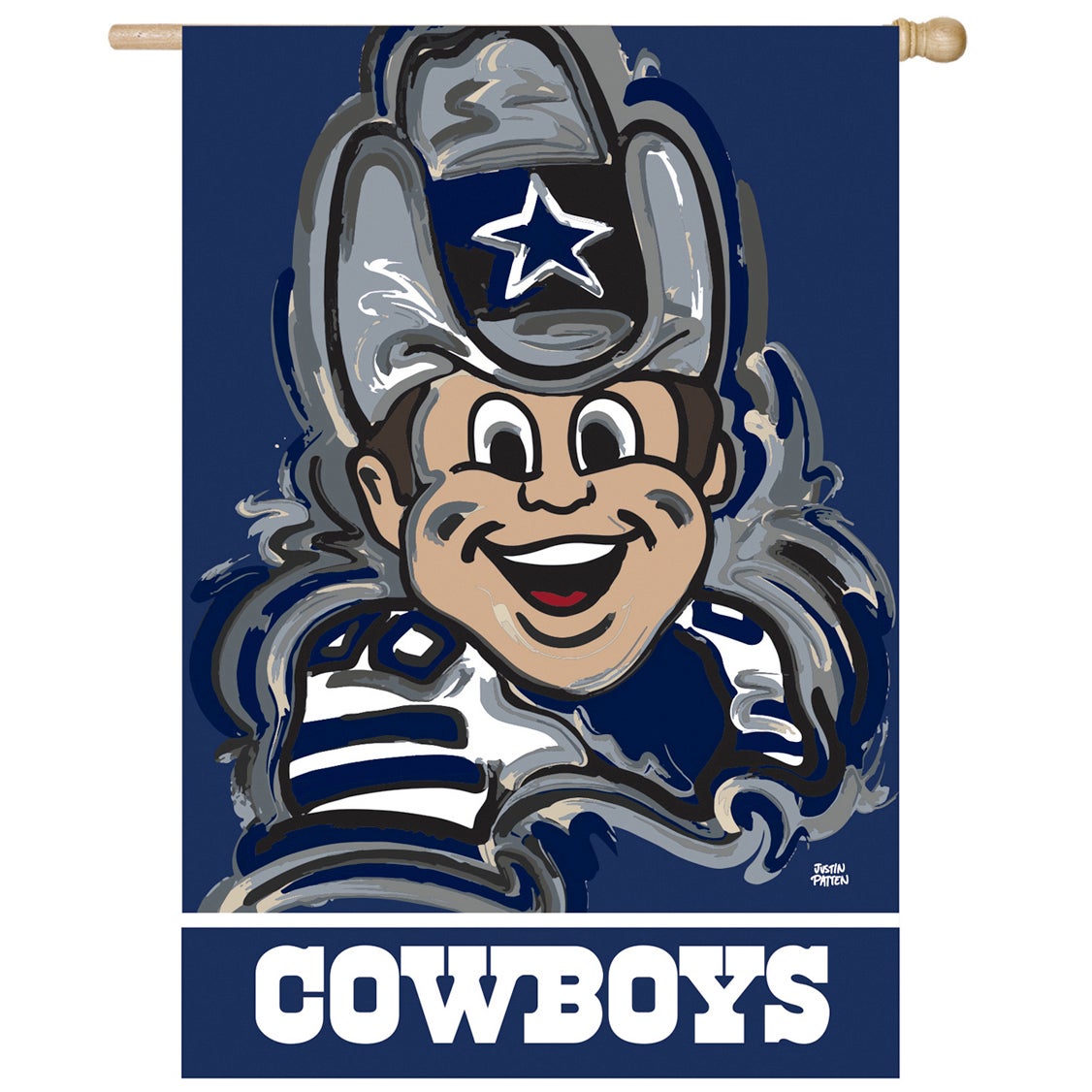 Dallas Cowboys Justin Patten Suede House Flag