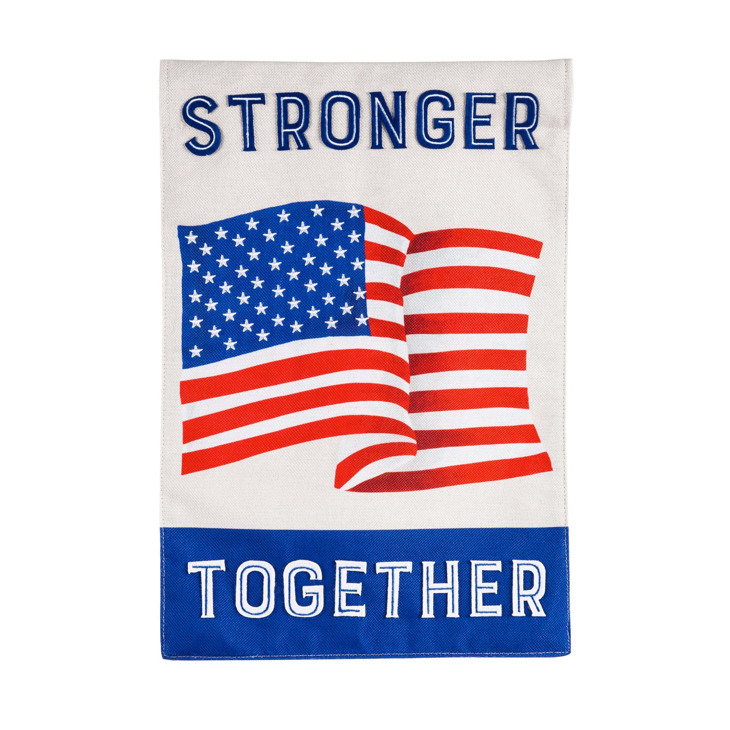 Stronger Together Waving Flag Garden Burlap Flag