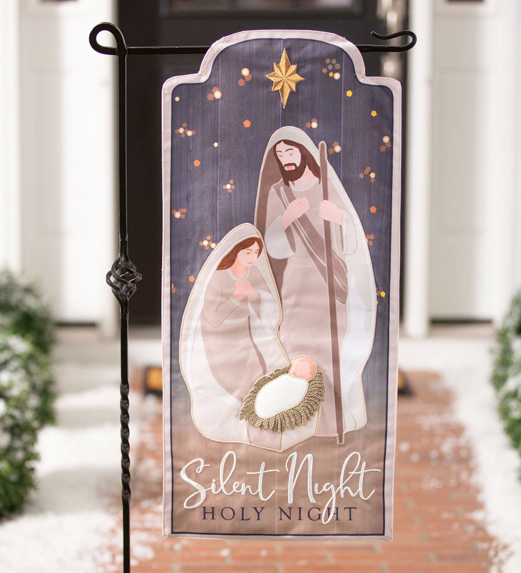 Silent Night Nativity Everlasting Impressions Textile Décor