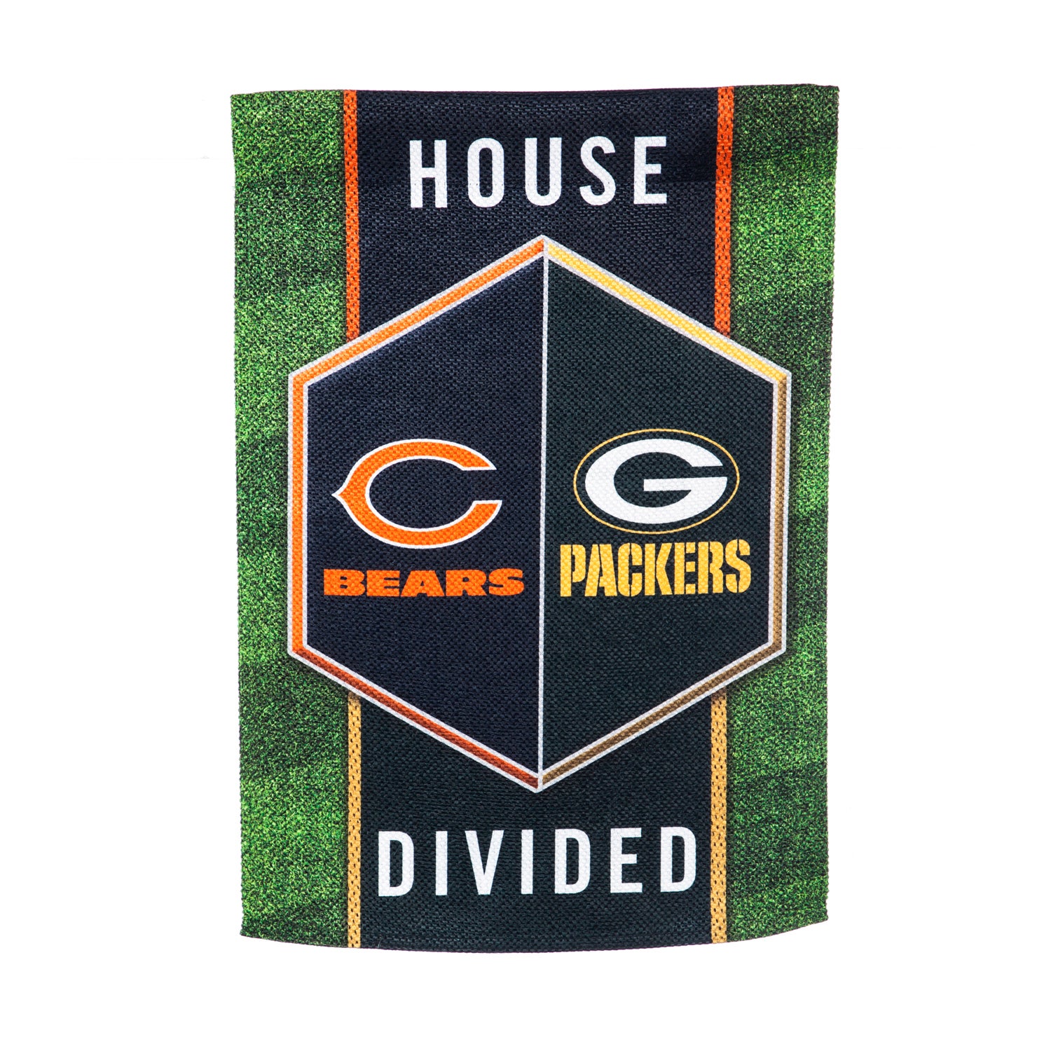 Packers, Bears House Divided Suede Garden Flag