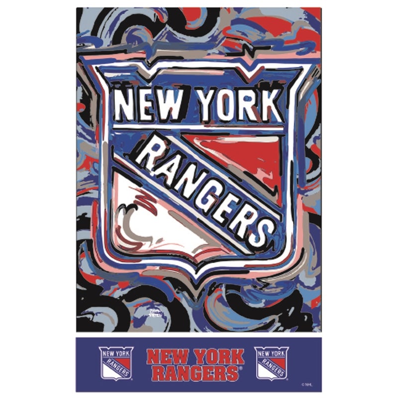 New York Rangers, Suede Garden Flag Justin Patten