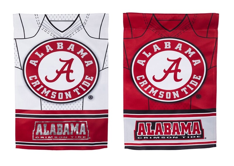 Team Sports America Alabama Crimson Tide Double Sided Jersey Suede Garden Flag, 12.5 x 18 inches