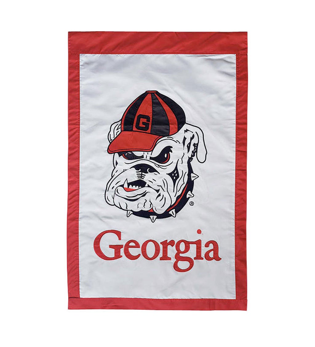 University Of Georgia Bulldogs Applique House Flag