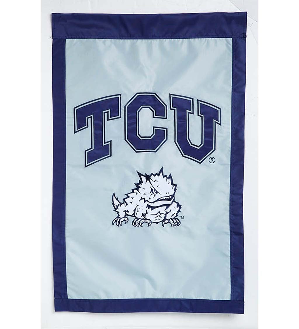 Texas Christian University TCU Applique House Flag