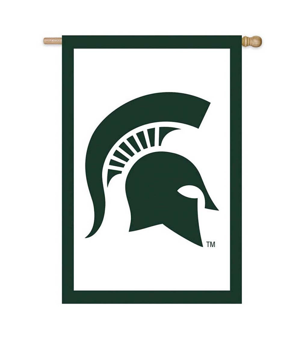 Michigan State University Applique House Flag