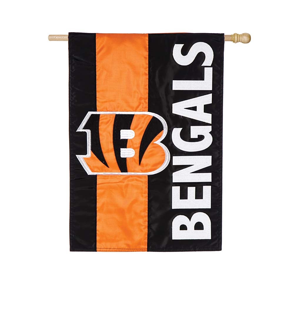Cincinnati Bengals Mixed-Material Embellished Applique House Flag
