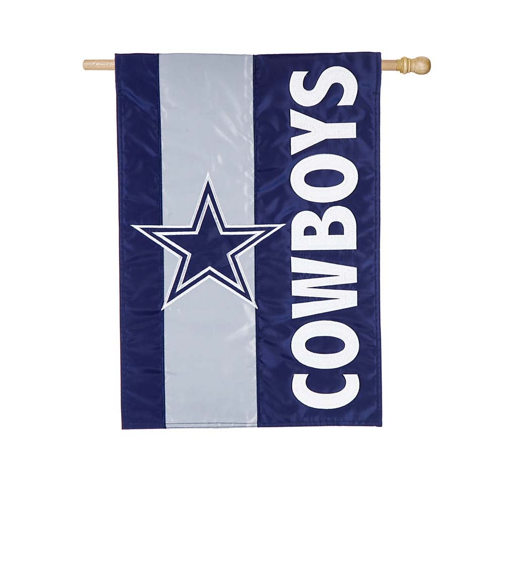 Dallas Cowboys Mixed-Material Embellished Appliqué House Flag