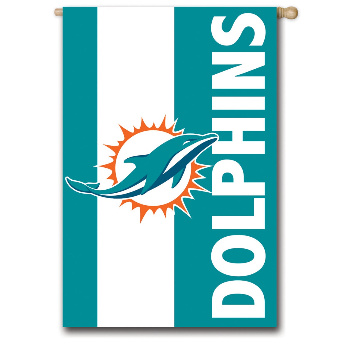 Miami Dolphins Mixed-Material Embellished Applique House Flag