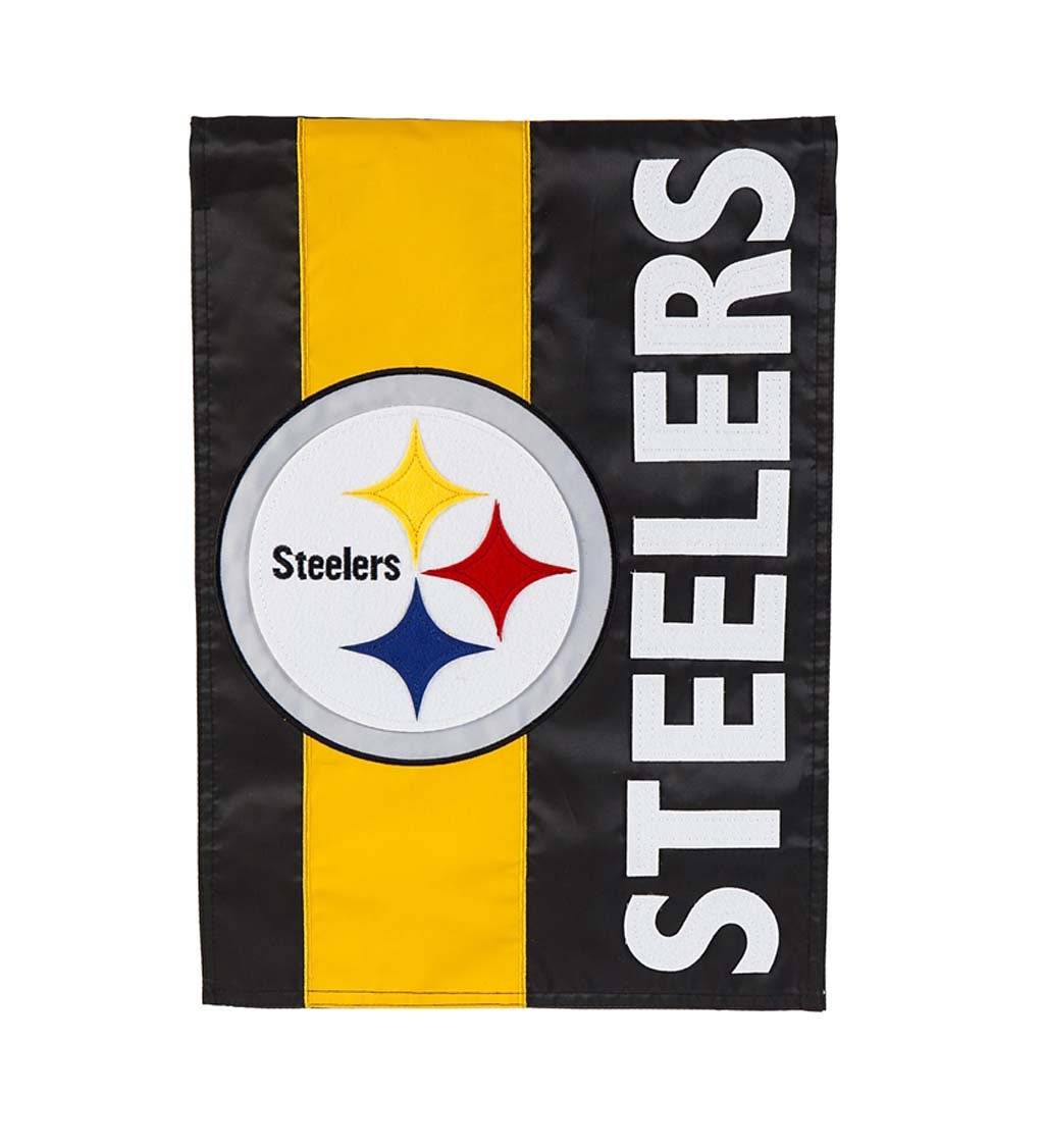 Pittsburgh Steelers Mixed-Material Embellished Appliqué House Flag