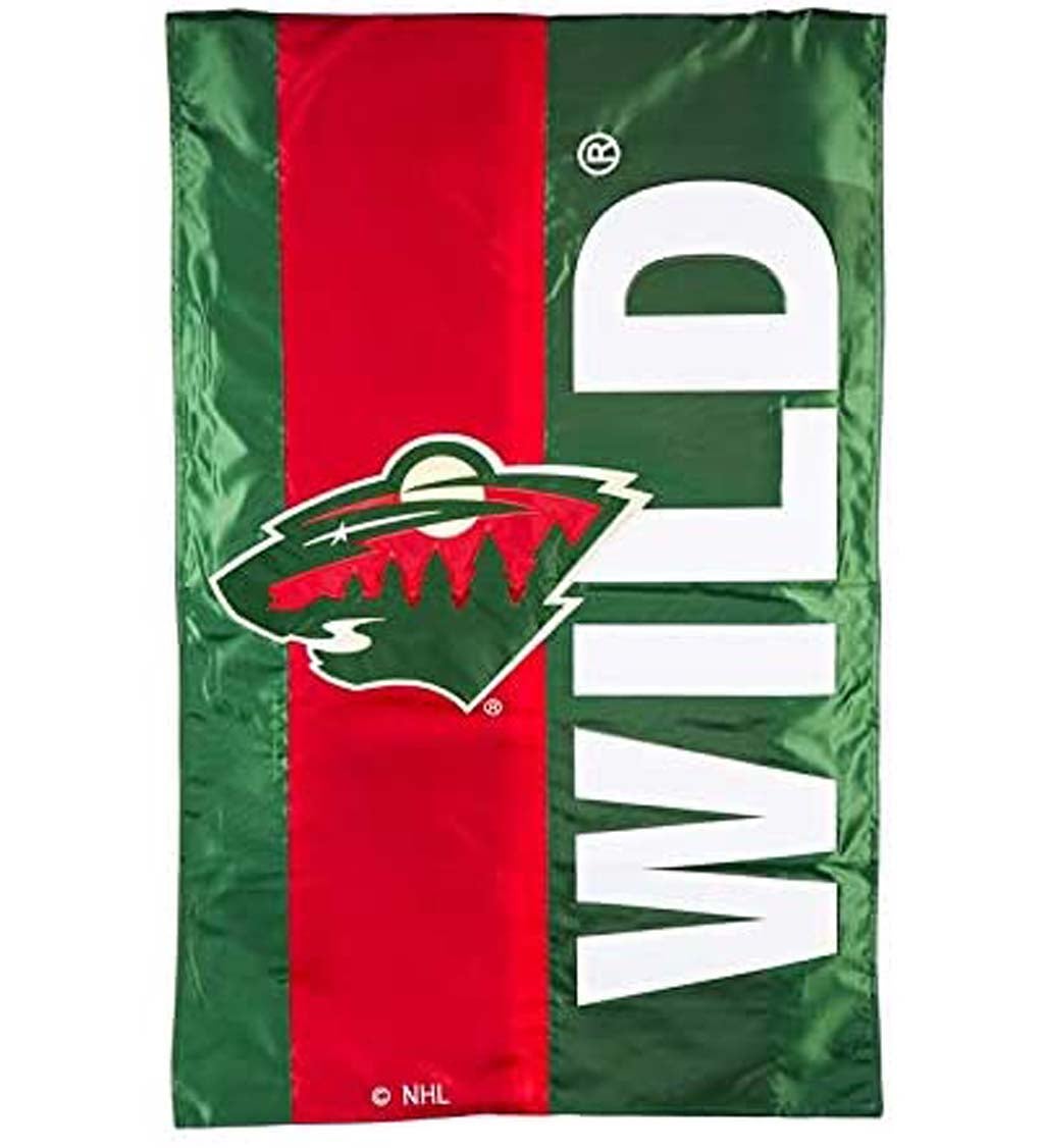 Minnesota Wild Mixed-Material Embellished Appliqué House Flag