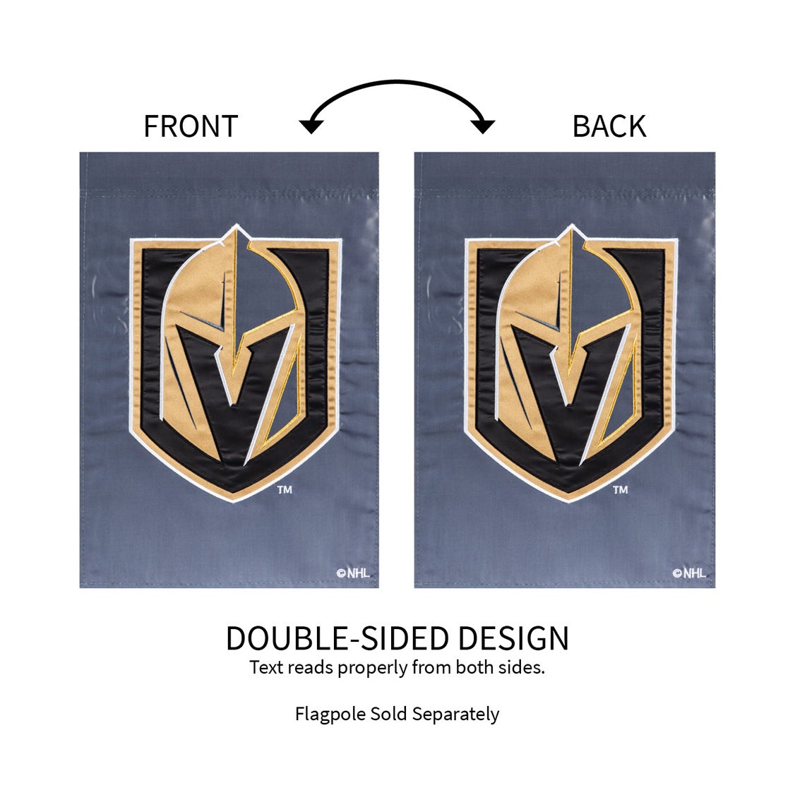 Vegas Golden Knights Appliqué Garden Flag
