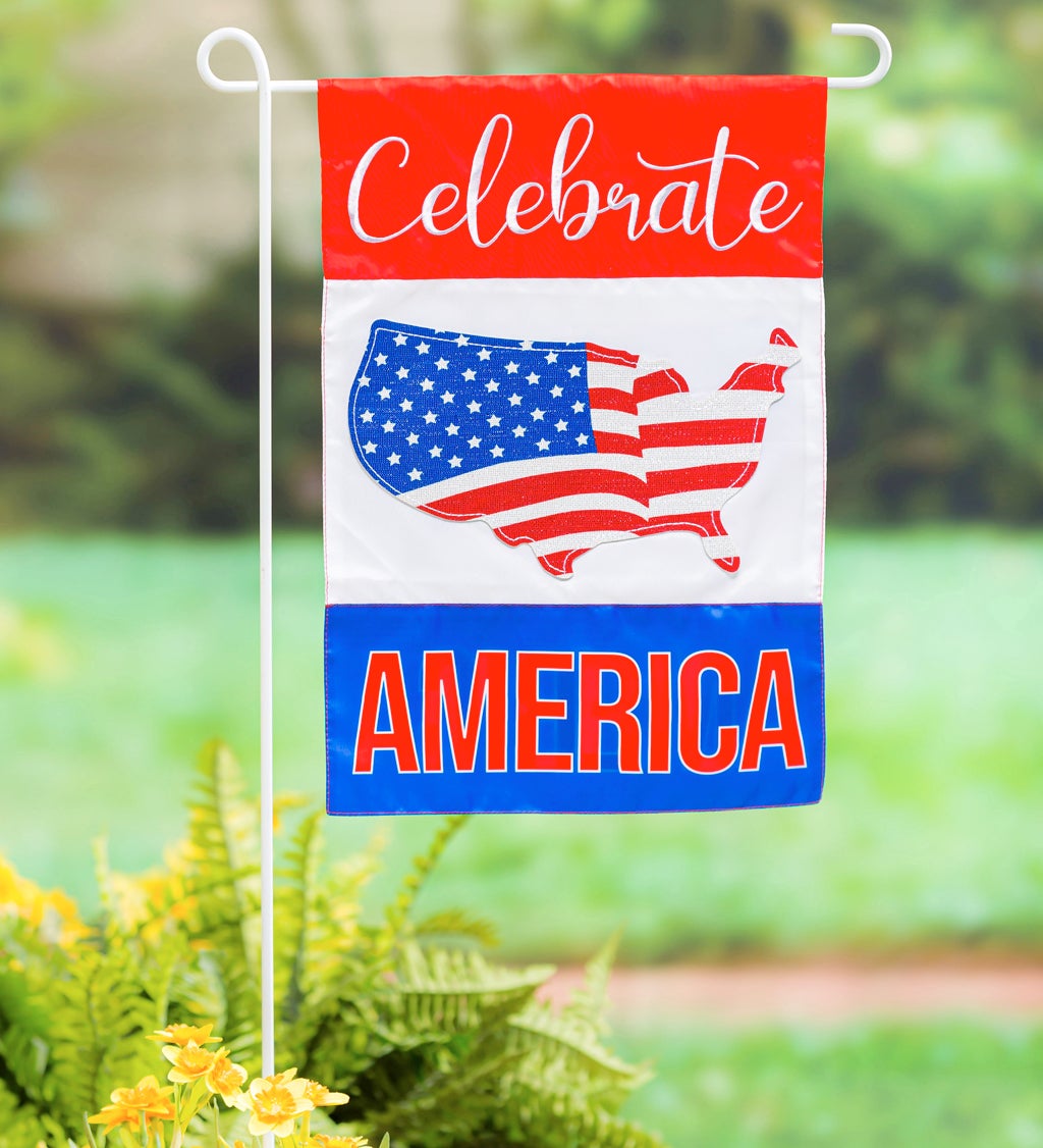 Celebrate America Garden Applique Flag
