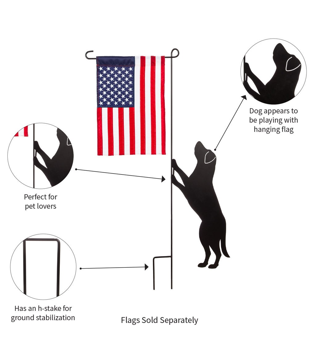 Dog Garden Flag Stand