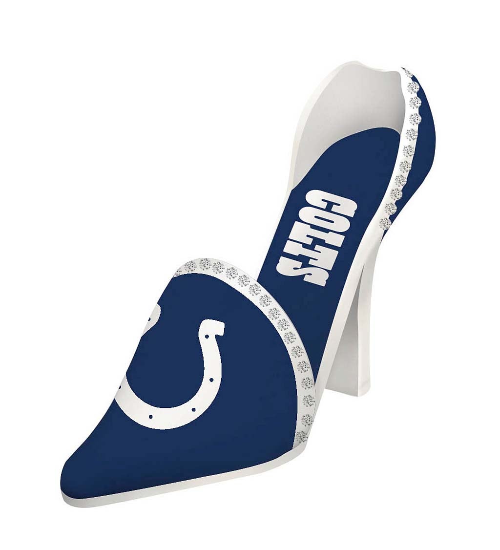 Indianapolis Colts Decorative High Heel Shoe Wine Bottle Holder