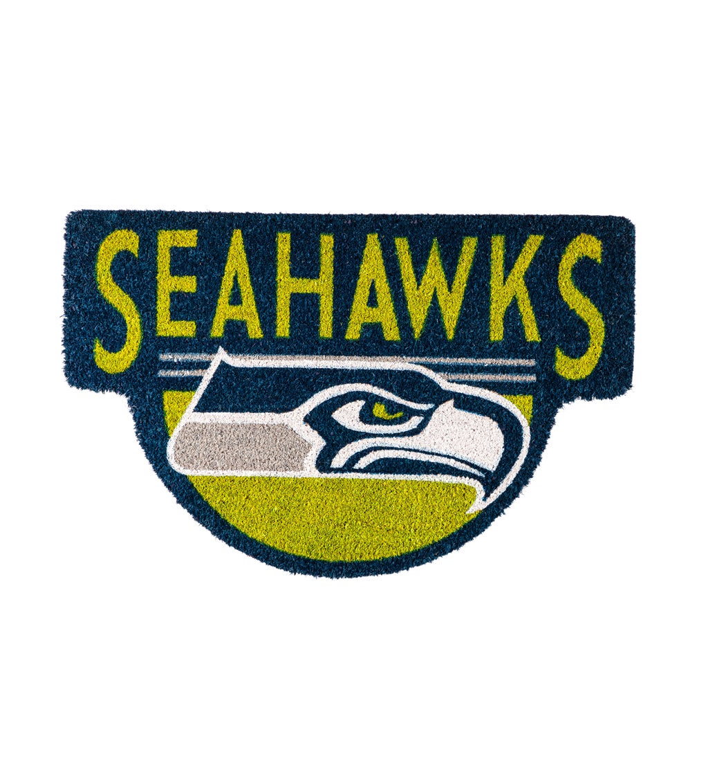 Seattle Seahawks Shaped Coir Mat