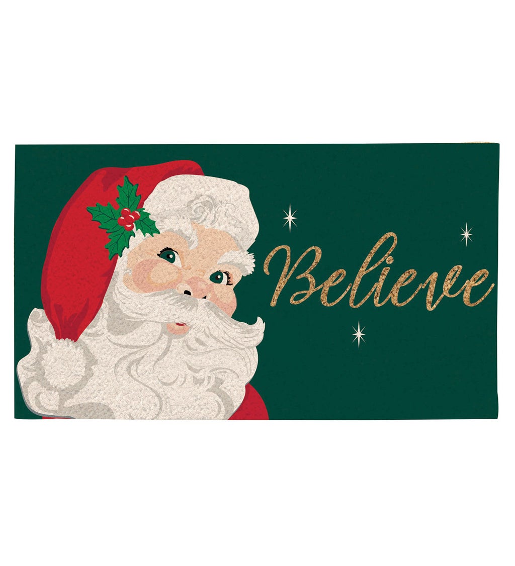 Santa Believe Coir Mat, 28" x 16"