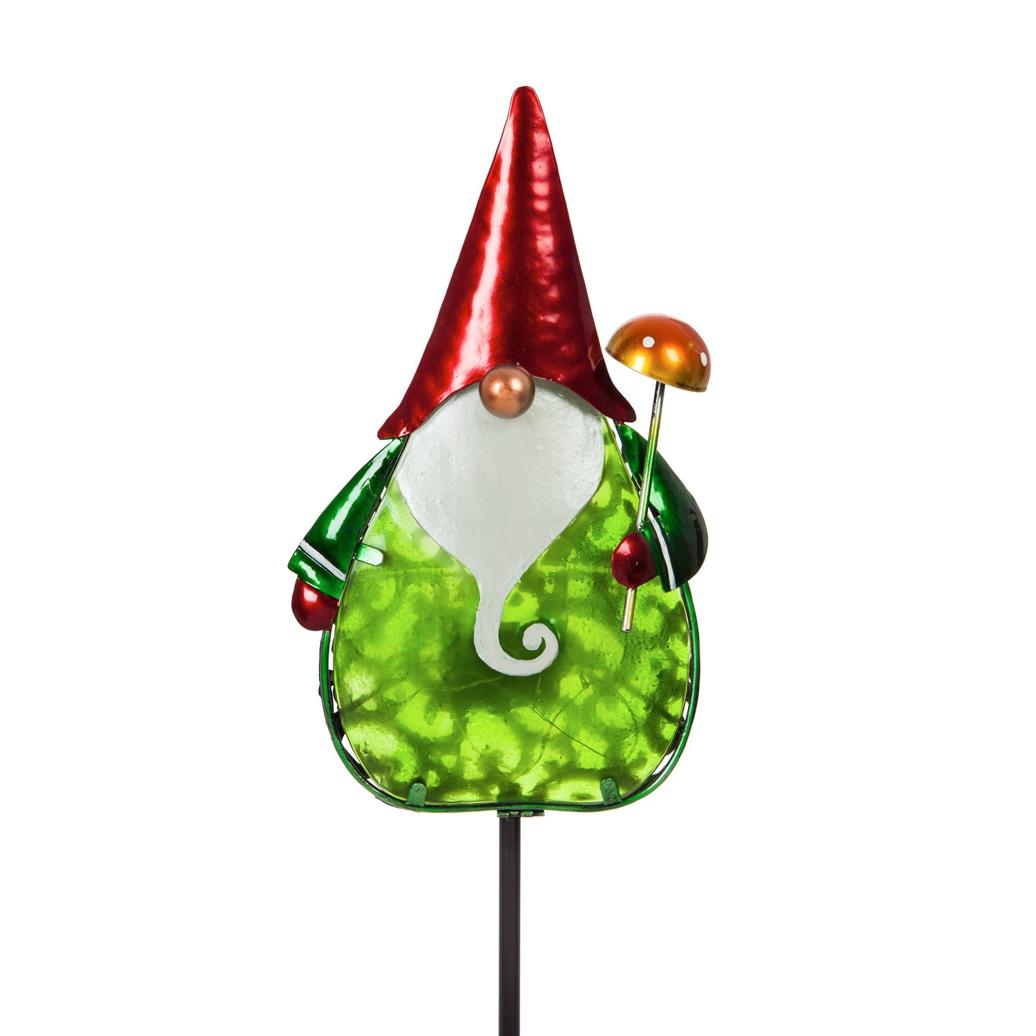 36"H Secret Solar Garden Stake, Gnome