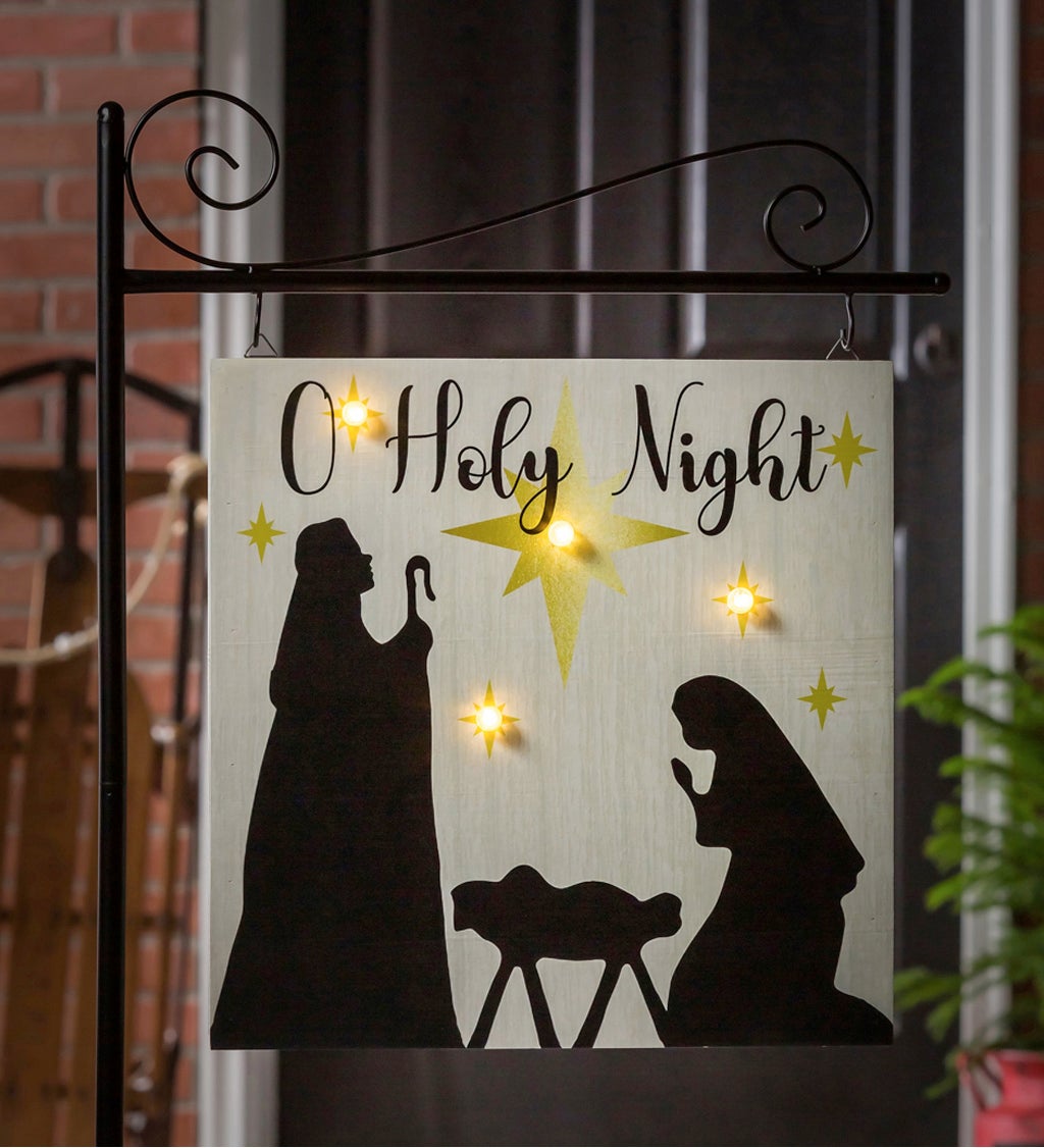 Solar Sign-sational Greeter with Stake, O Holy Night