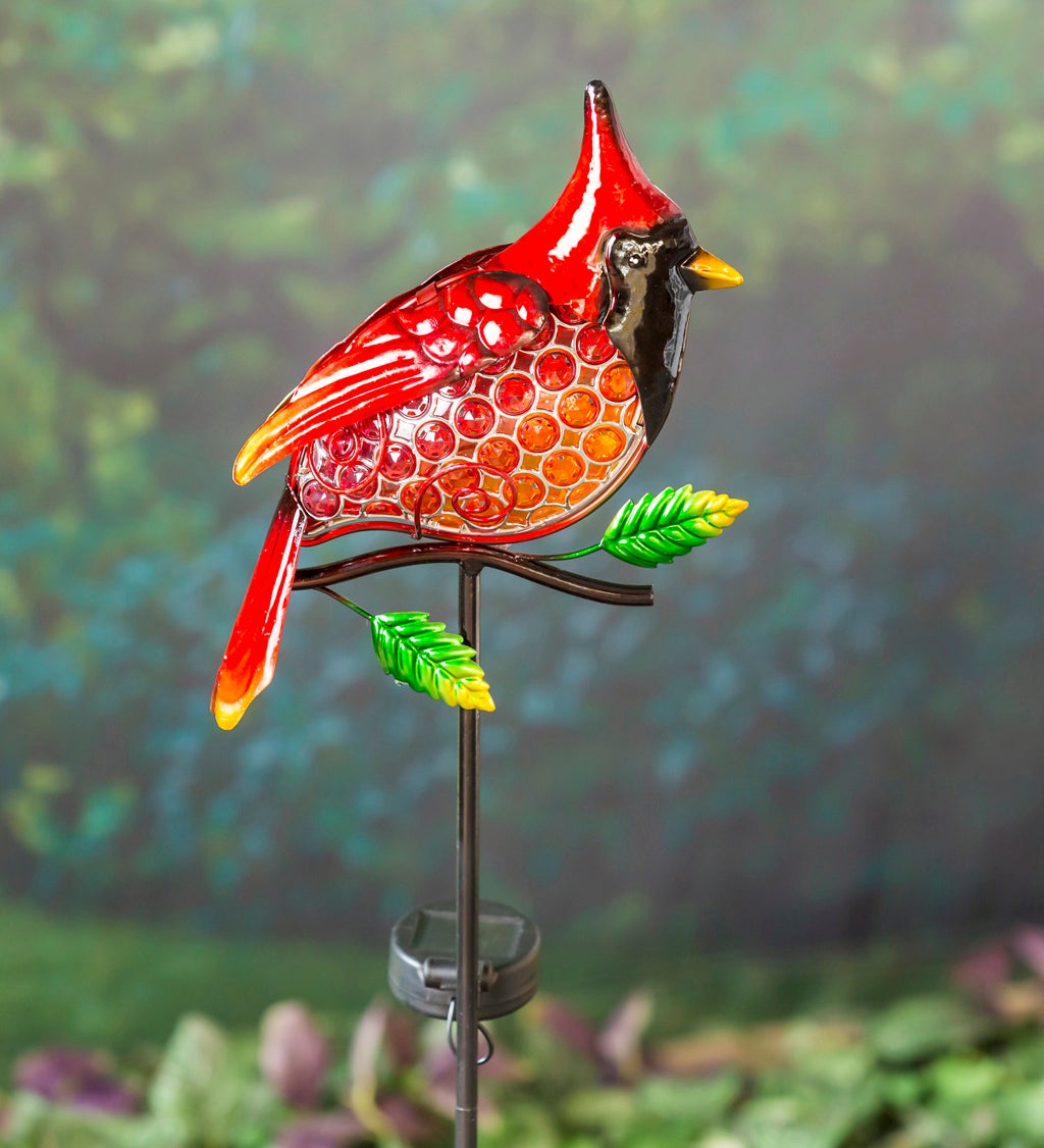 Solar Garden Stake, Cardinal