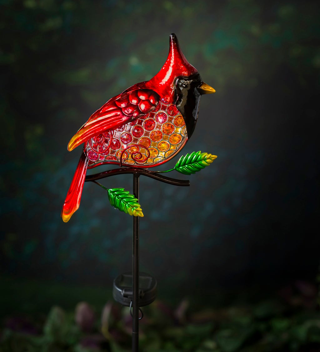 Solar Garden Stake, Cardinal