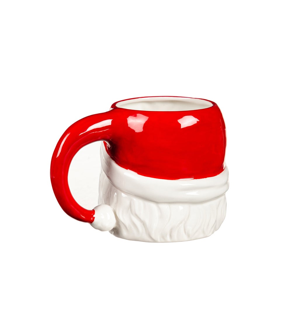Ceramic Cup, 20 Oz, Shaped Mr. Santa