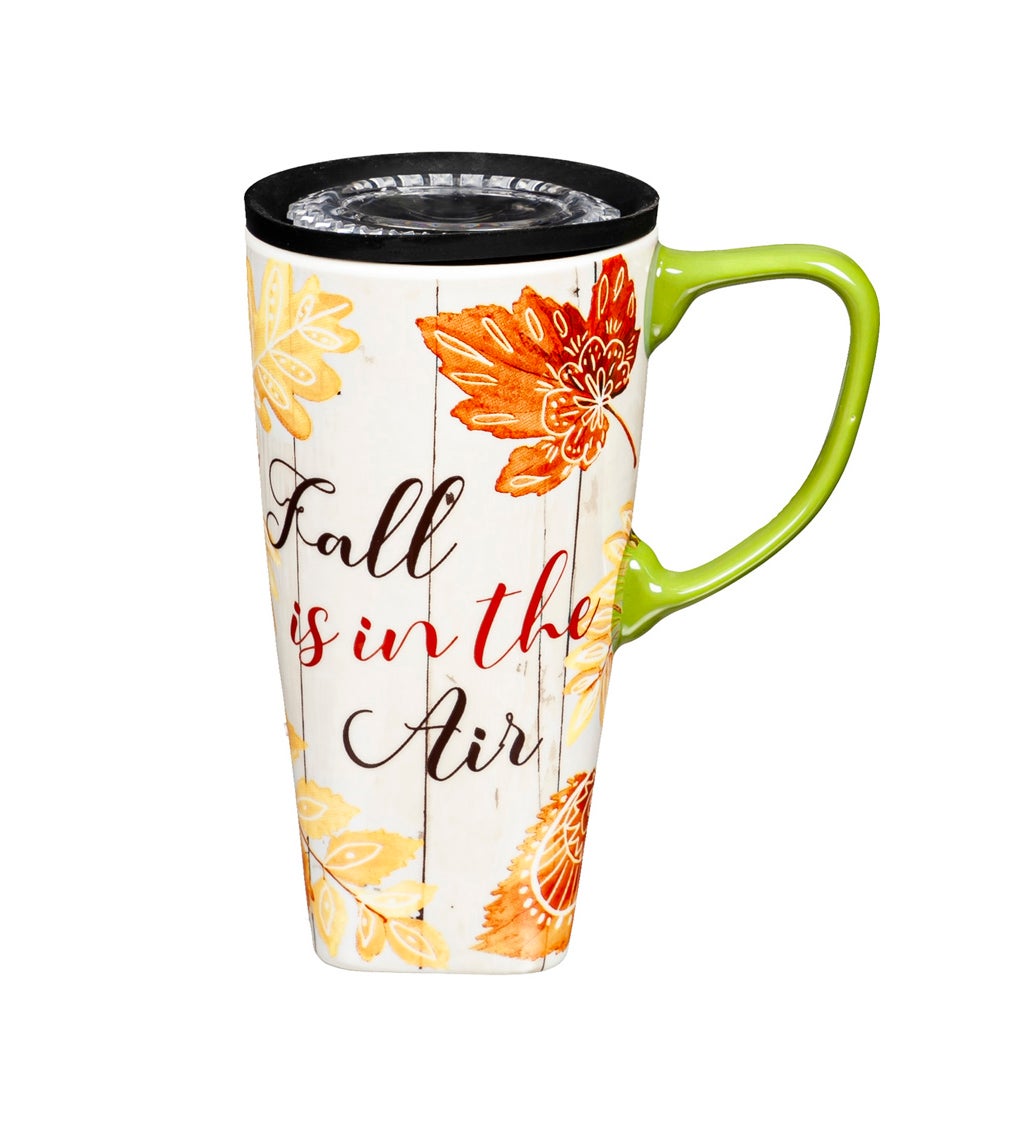 17 oz. Fall Is In The Air Ceramic FLOMO 360 Travel Cup