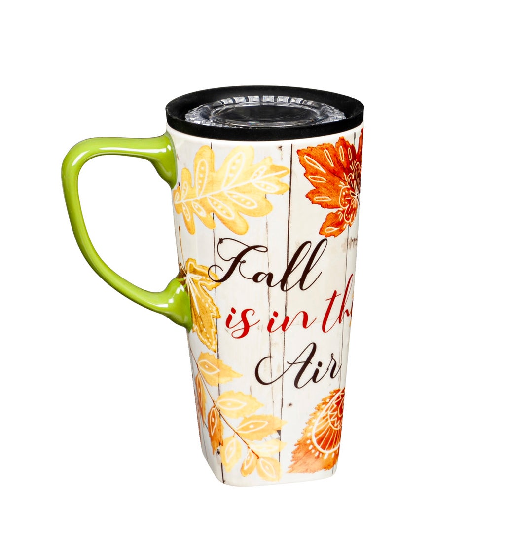 17 oz. Fall Is In The Air Ceramic FLOMO 360 Travel Cup