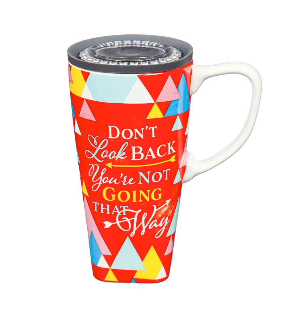 Ceramic FLOMO 360 Travel Cup, 17 oz, Don't Look Back