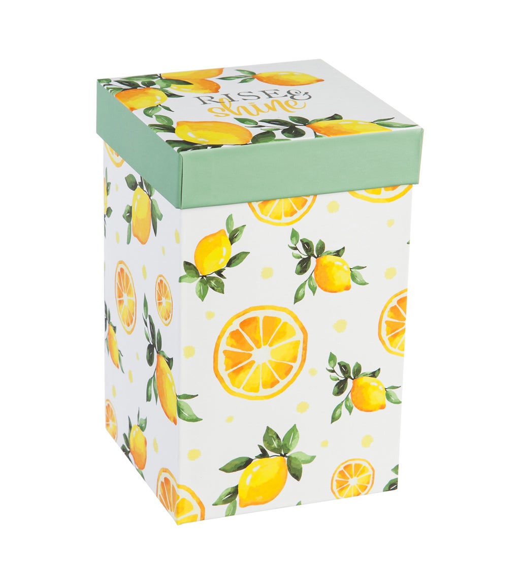 Ceramic Travel Cup, 17 oz, w/box and Tritan Lid, Lemon Drop Collection