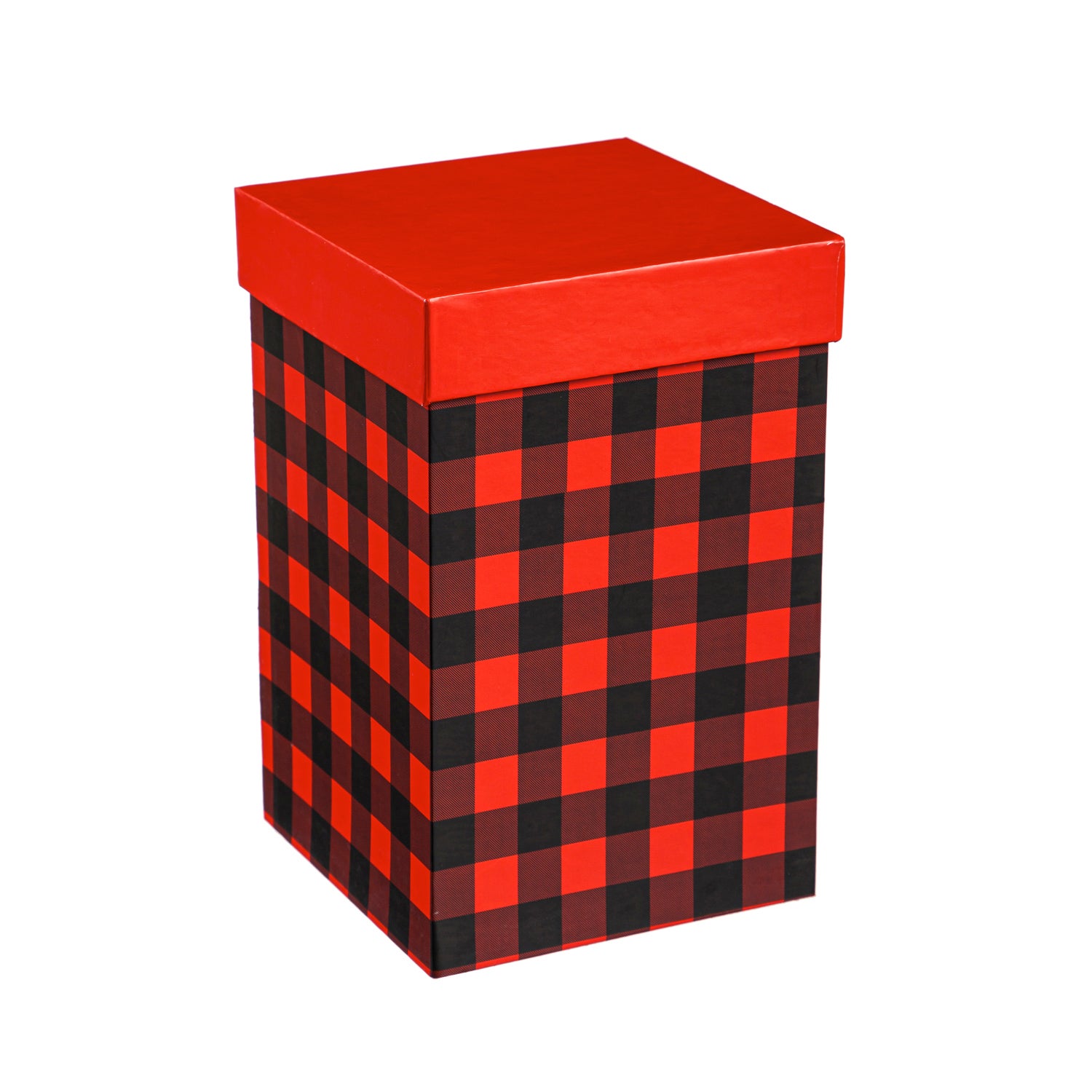 Ceramic Travel Cup, 17 oz., w/box, Red&Black Buffalo Plaid