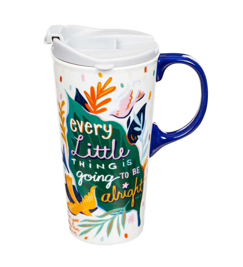 17 oz. Every Little Thing Ceramic Travel Cup with box