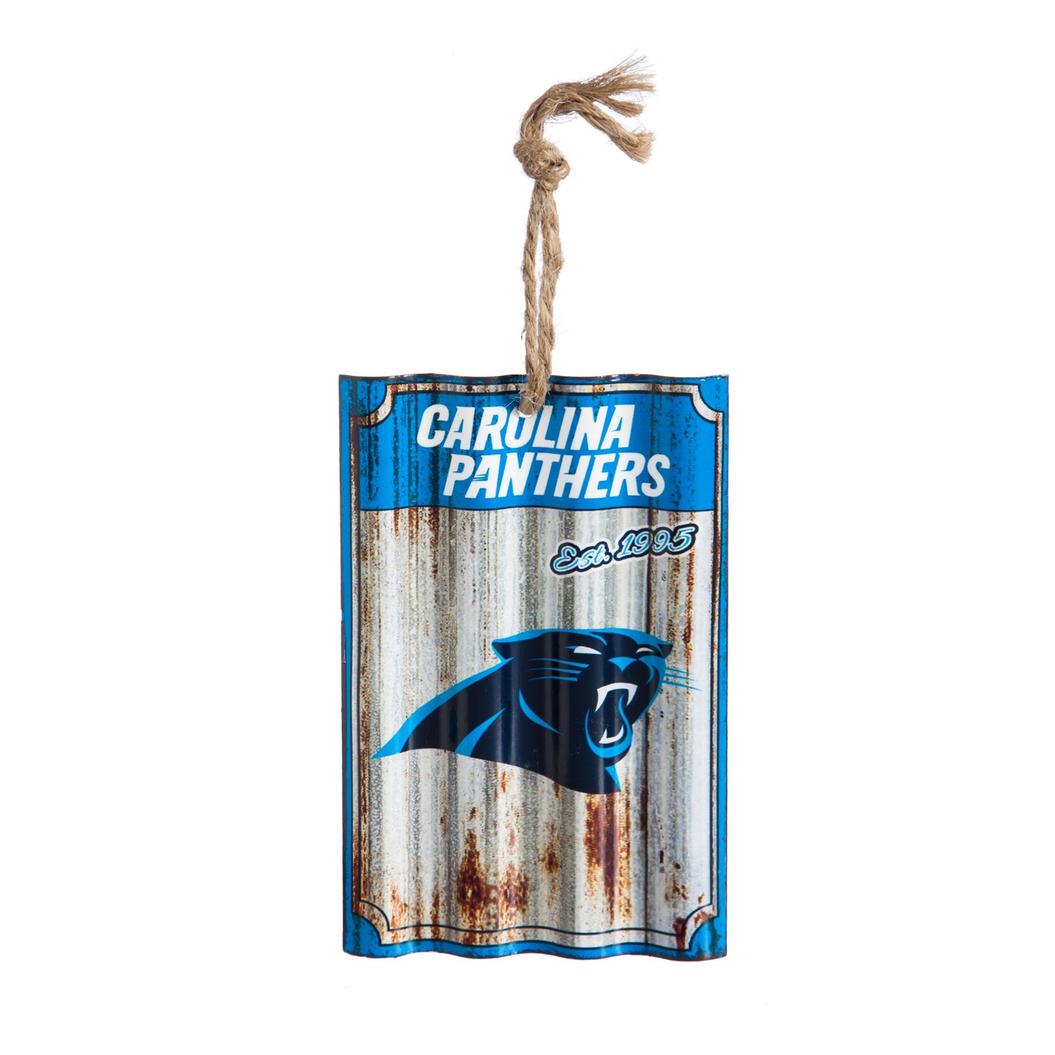 Carolina Panthers Corrugated Metal Ornament