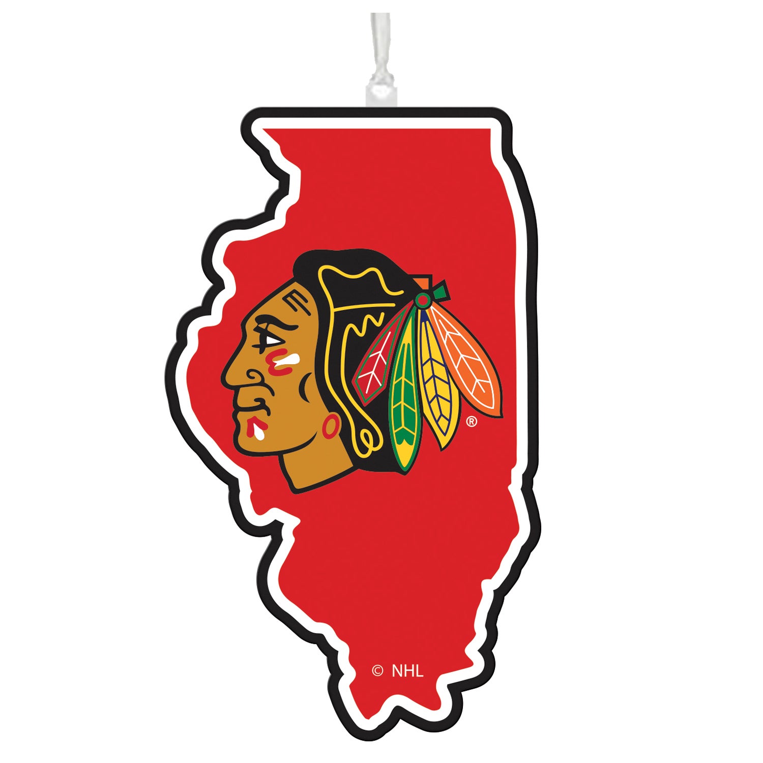 Chicago Blackhawks State Ornament