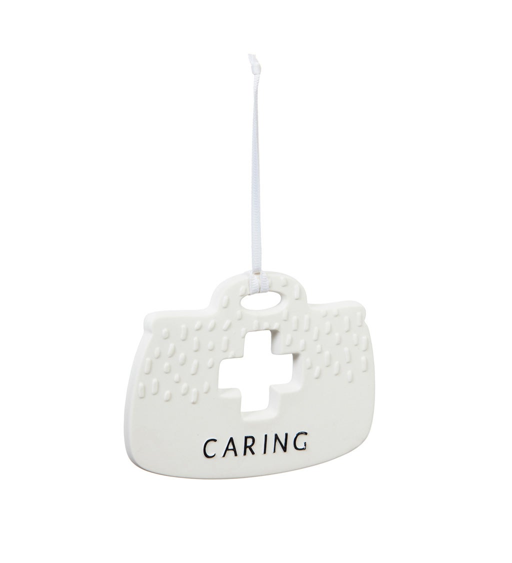 White Ceramic Medical Occupational Ornament in Gift Box