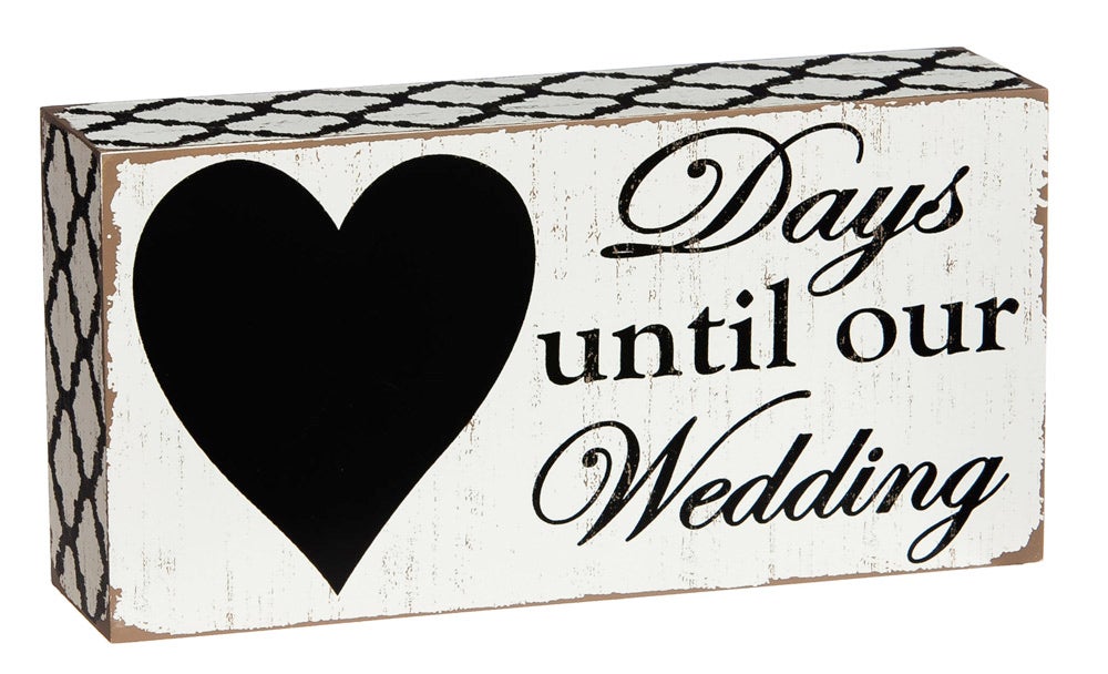 Countdown "Days Until Our Wedding" Chalkboard