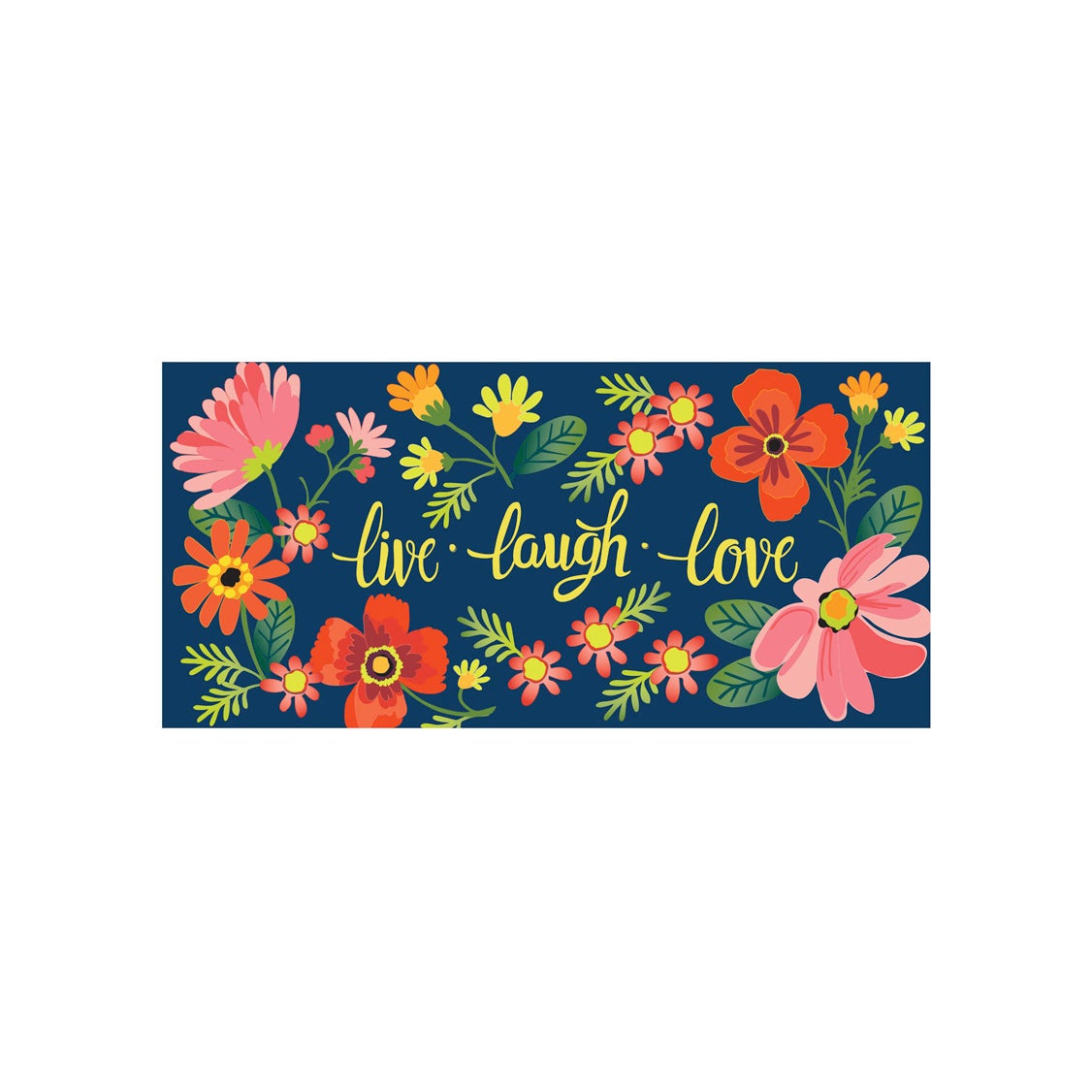Live Laugh Love Floral Sassafras Switch Mat, 22" x 10"