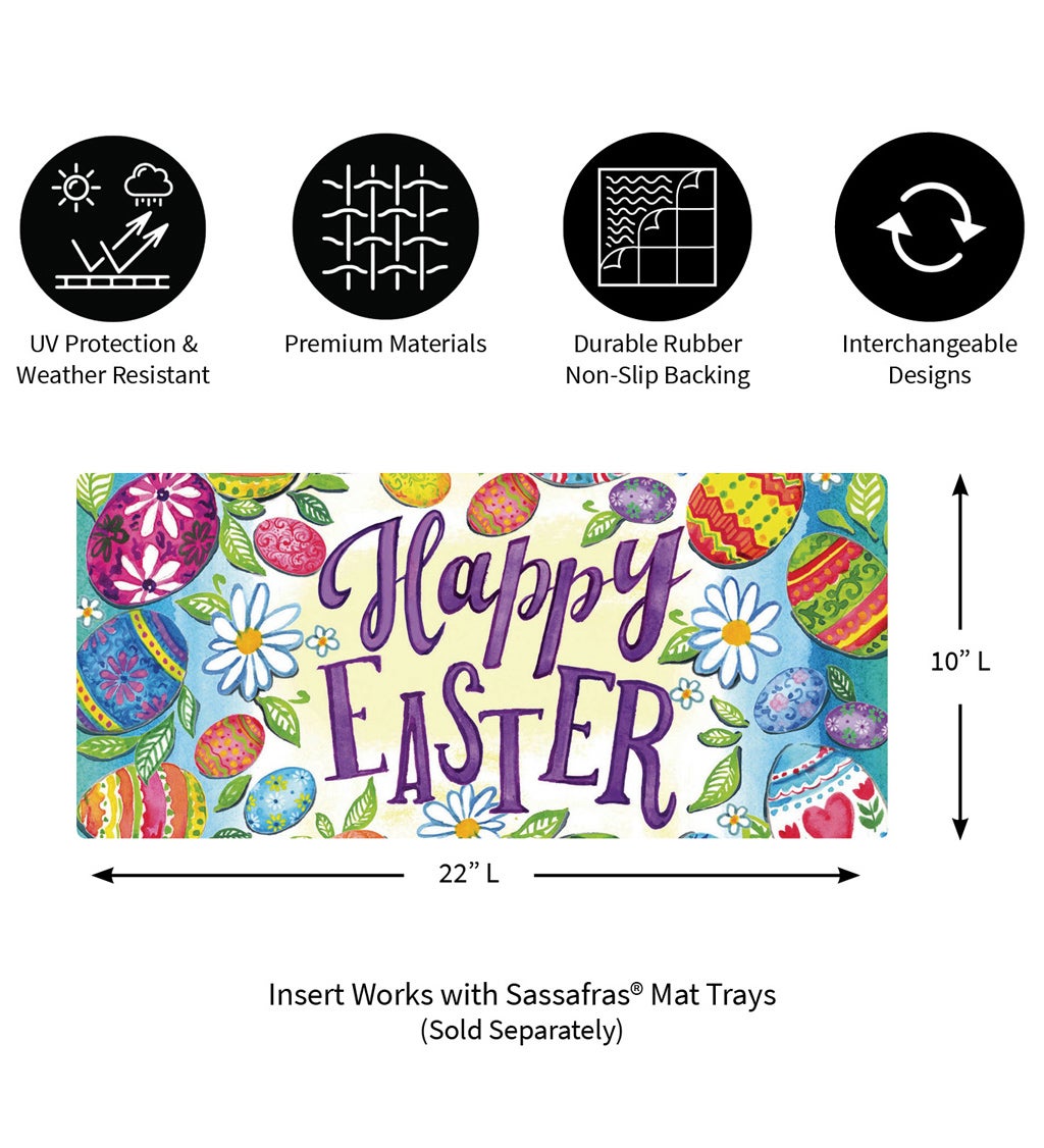 Happy Easter Eggs Sassafras Switch Mat, 22" x 10"