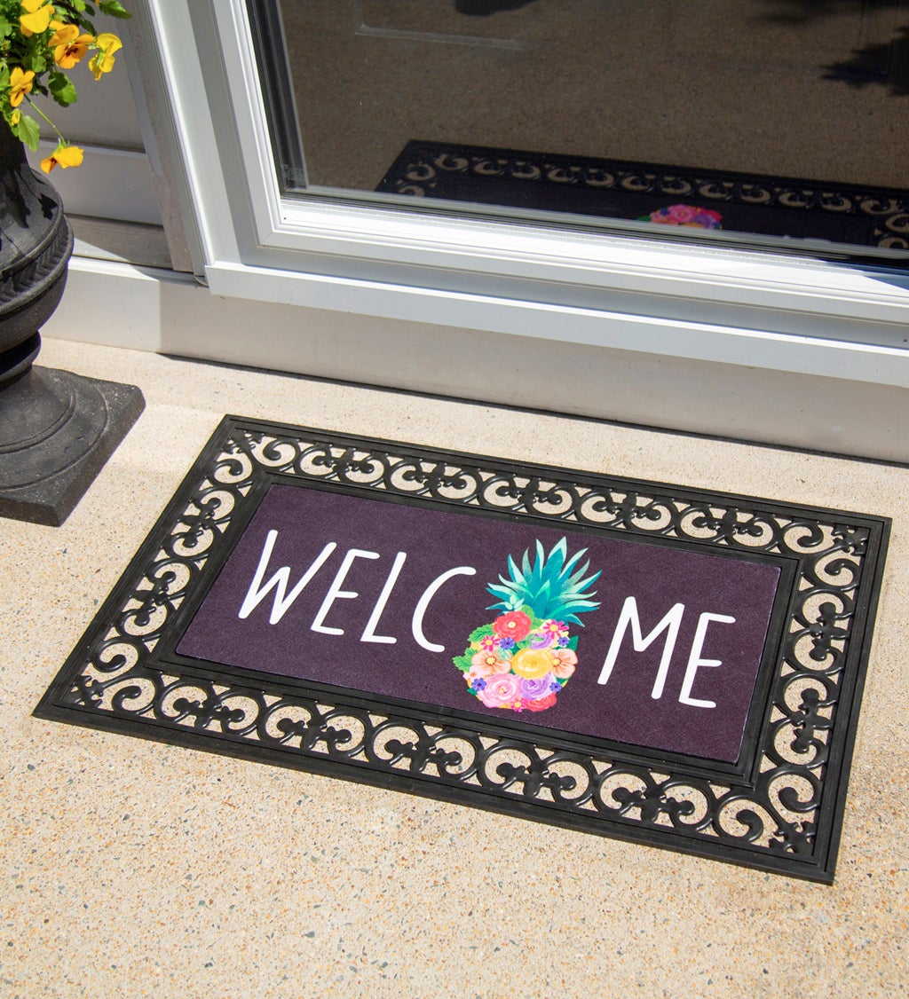 Welcome Color Floral Pineapple Sassafras Switch Mat
