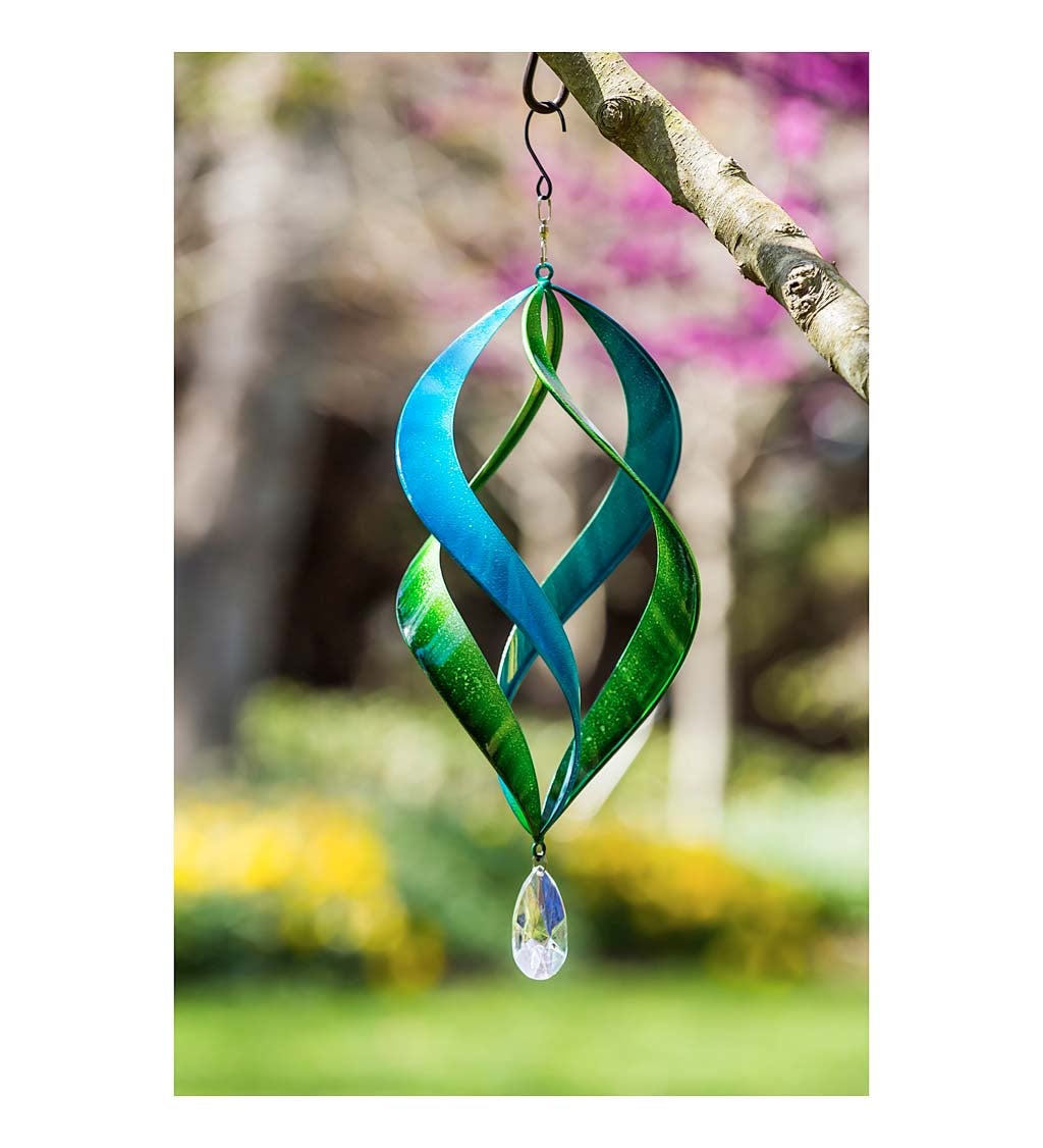 20" Kinetic Hanging Spinner, Blue/Green