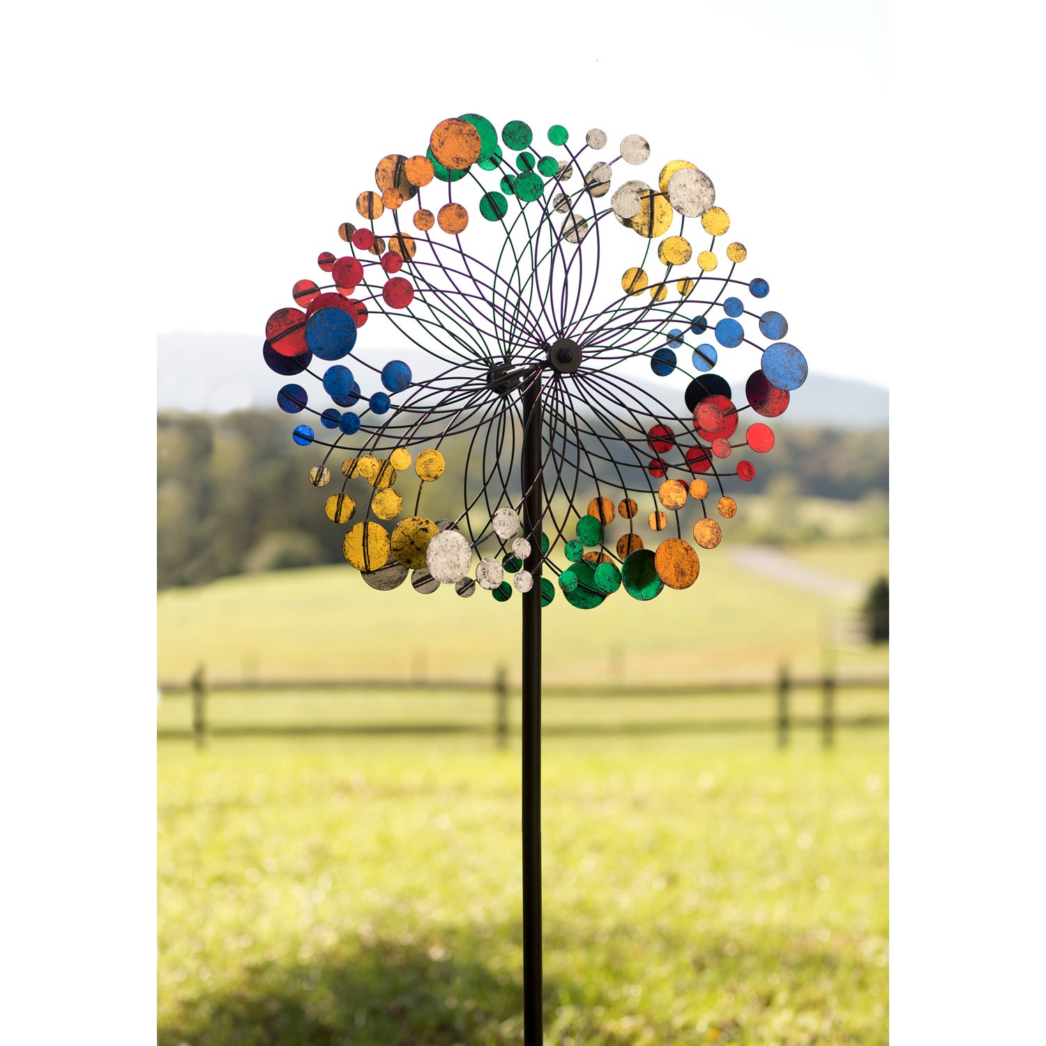 Multicolor Bubbles Metal Kinetic Wind Spinner