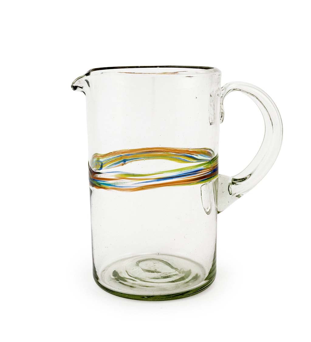 Rainbow Recycled Glass Pitcher