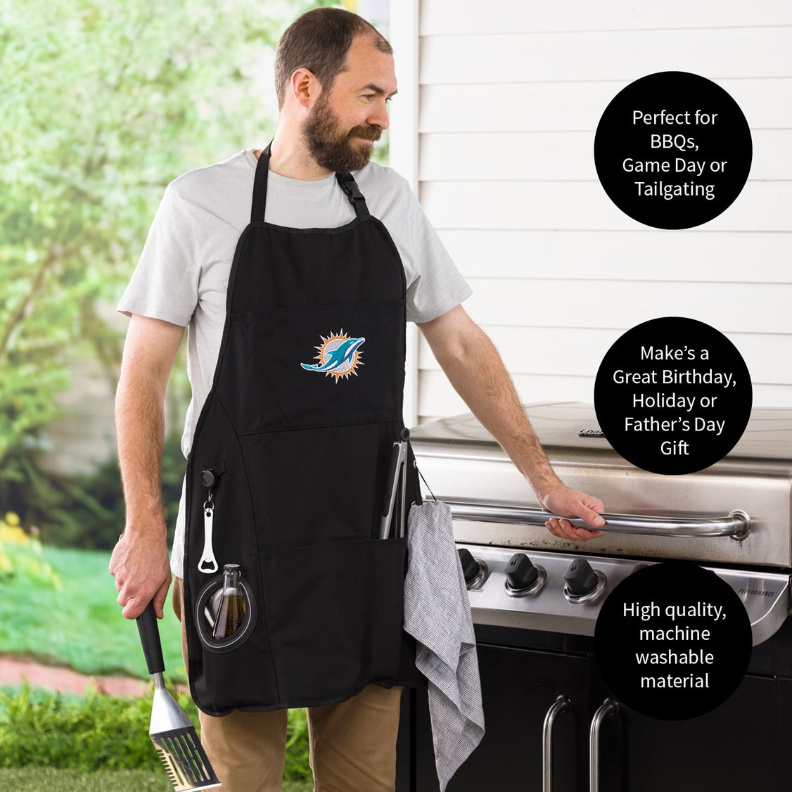 Miami Dolphins Grilling Apron