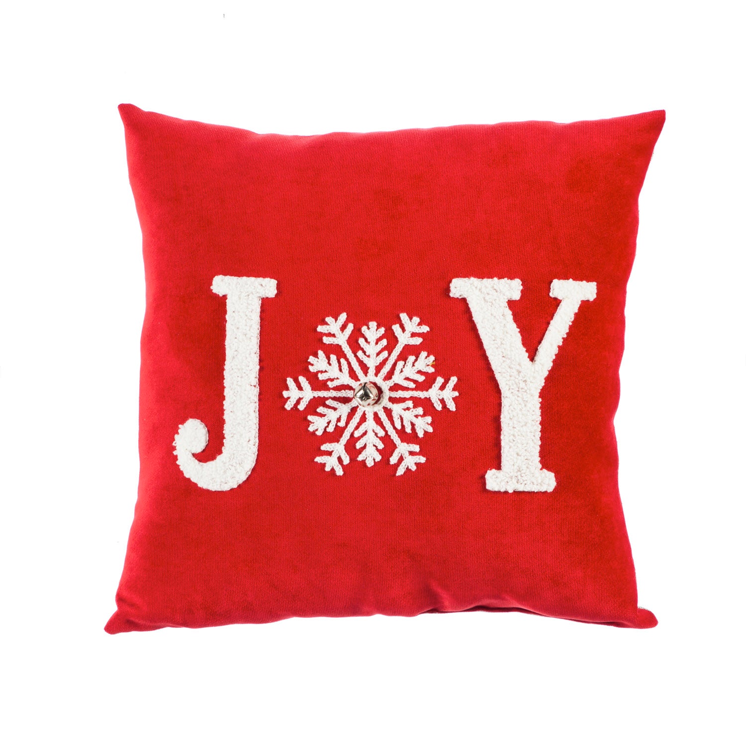 Snowflake Square Pillow: JOY