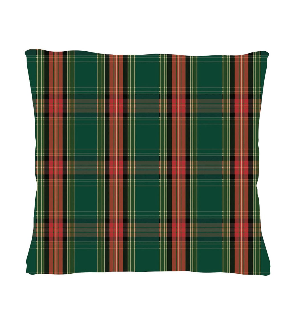 Bless This Home Plaid Interchangeable Pillow Cover