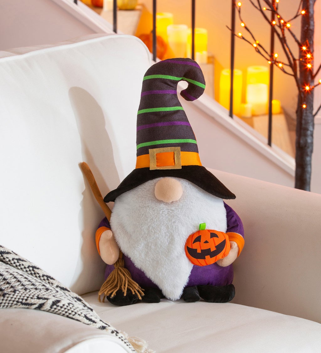 10" x 17" Halloween Gnome Shaped Pillow