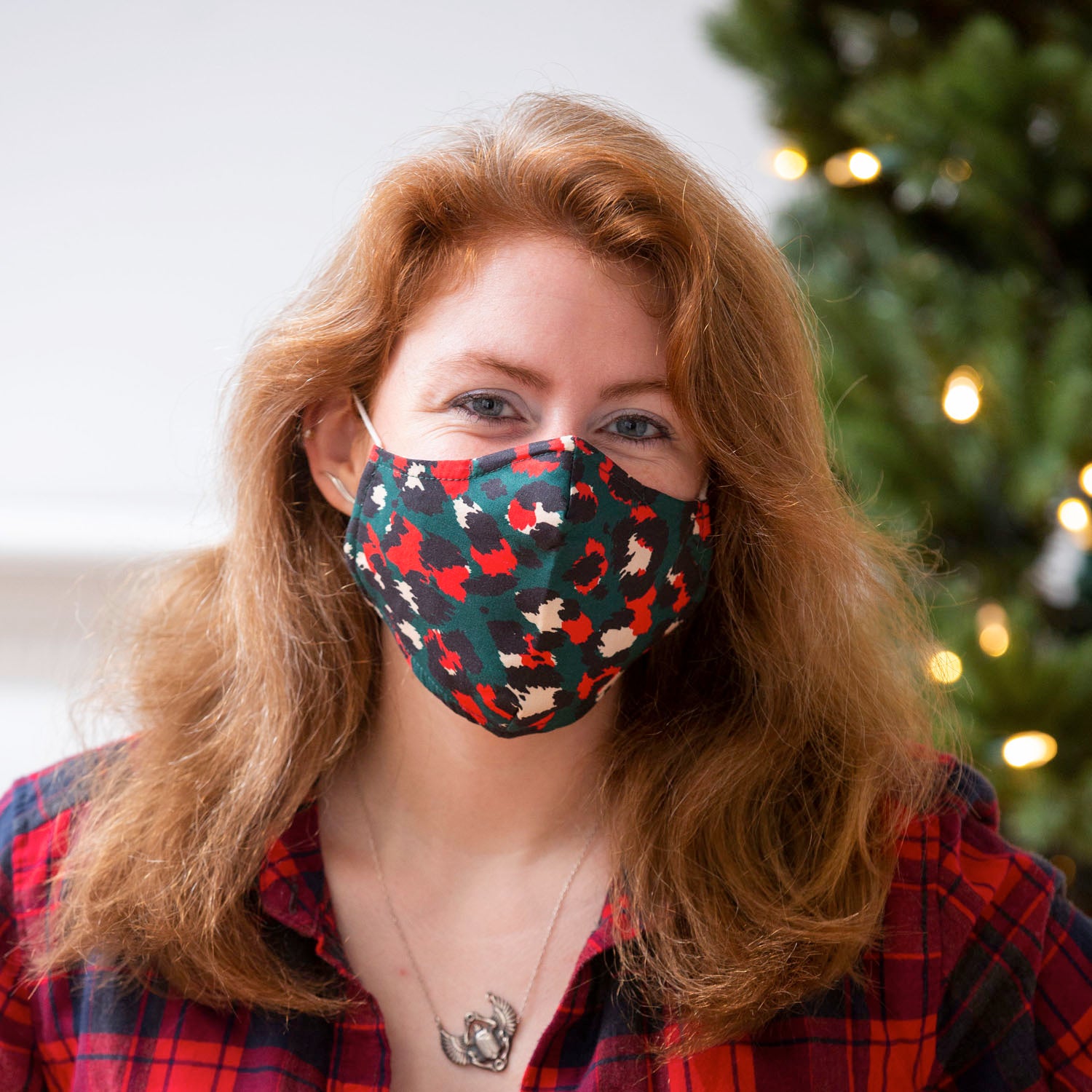 Adult Non-Medical Cotton Face Mask Holiday Print Set of 4