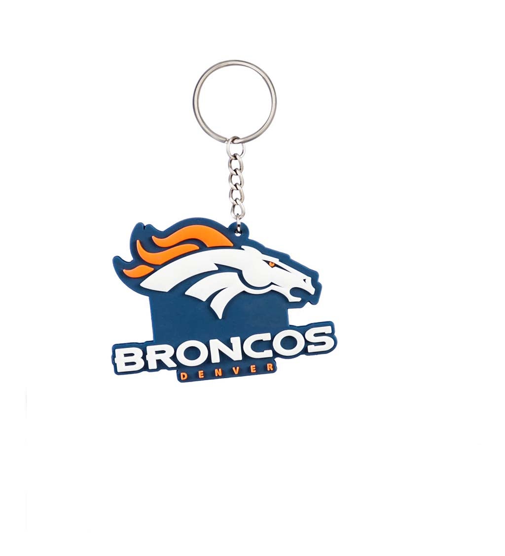 Denver Broncos Rubber Keychain
